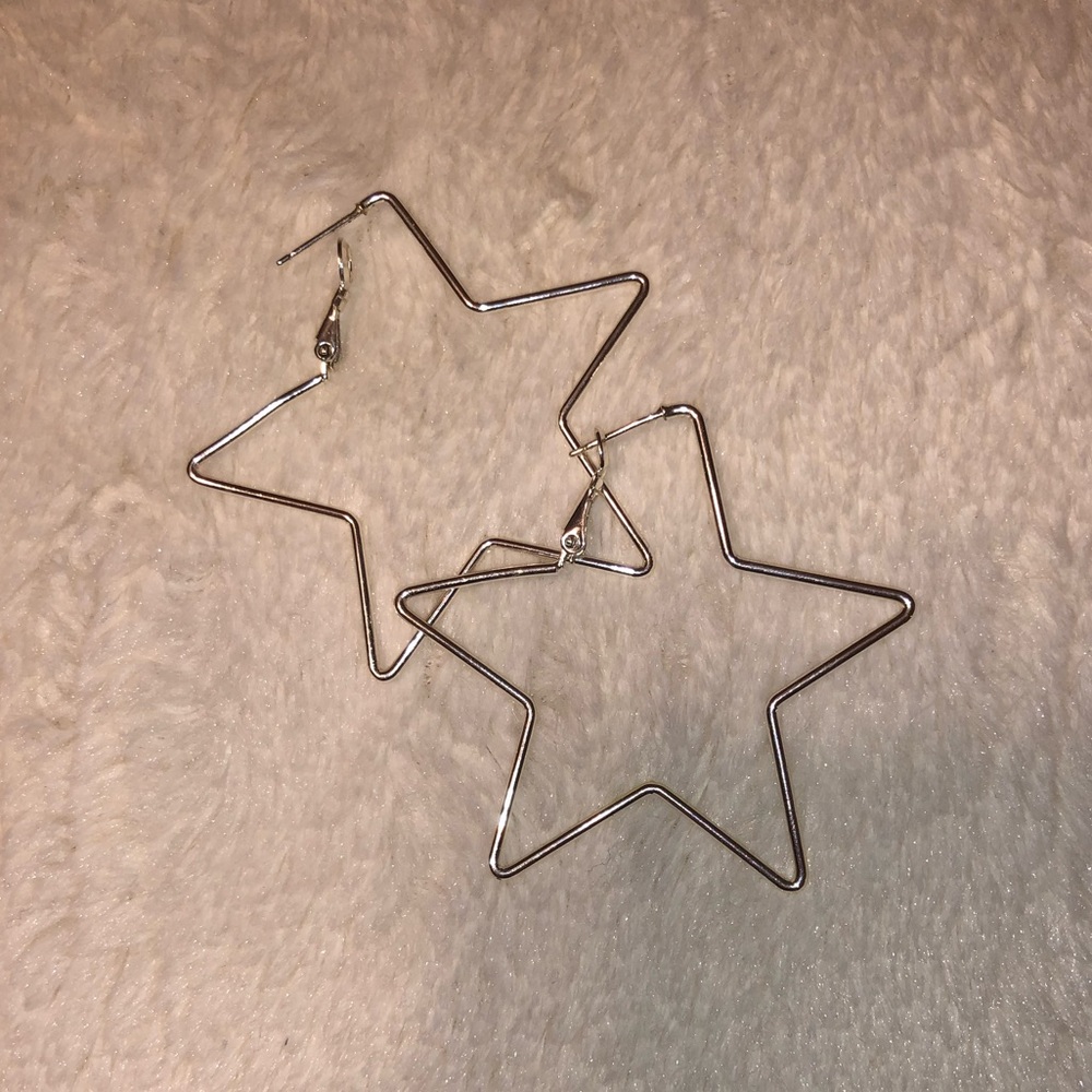 sterling silver star hoops!